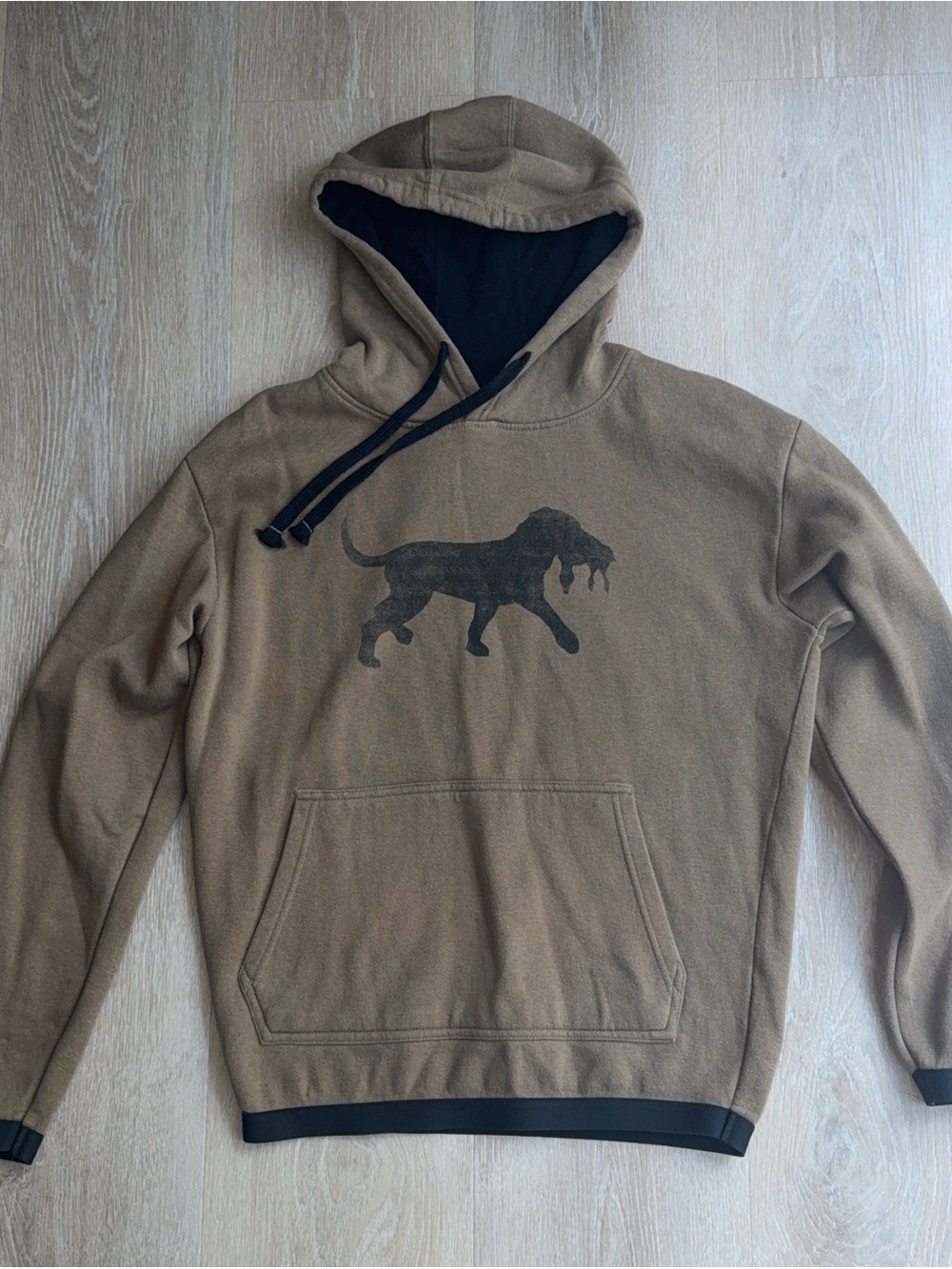 Back Down South Clothing Co. Tan Hoodie with Black Graphic